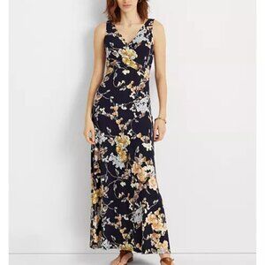 NWOT Lauren Ralph Lauren Petit Floral Jersey Sleeveless Dress